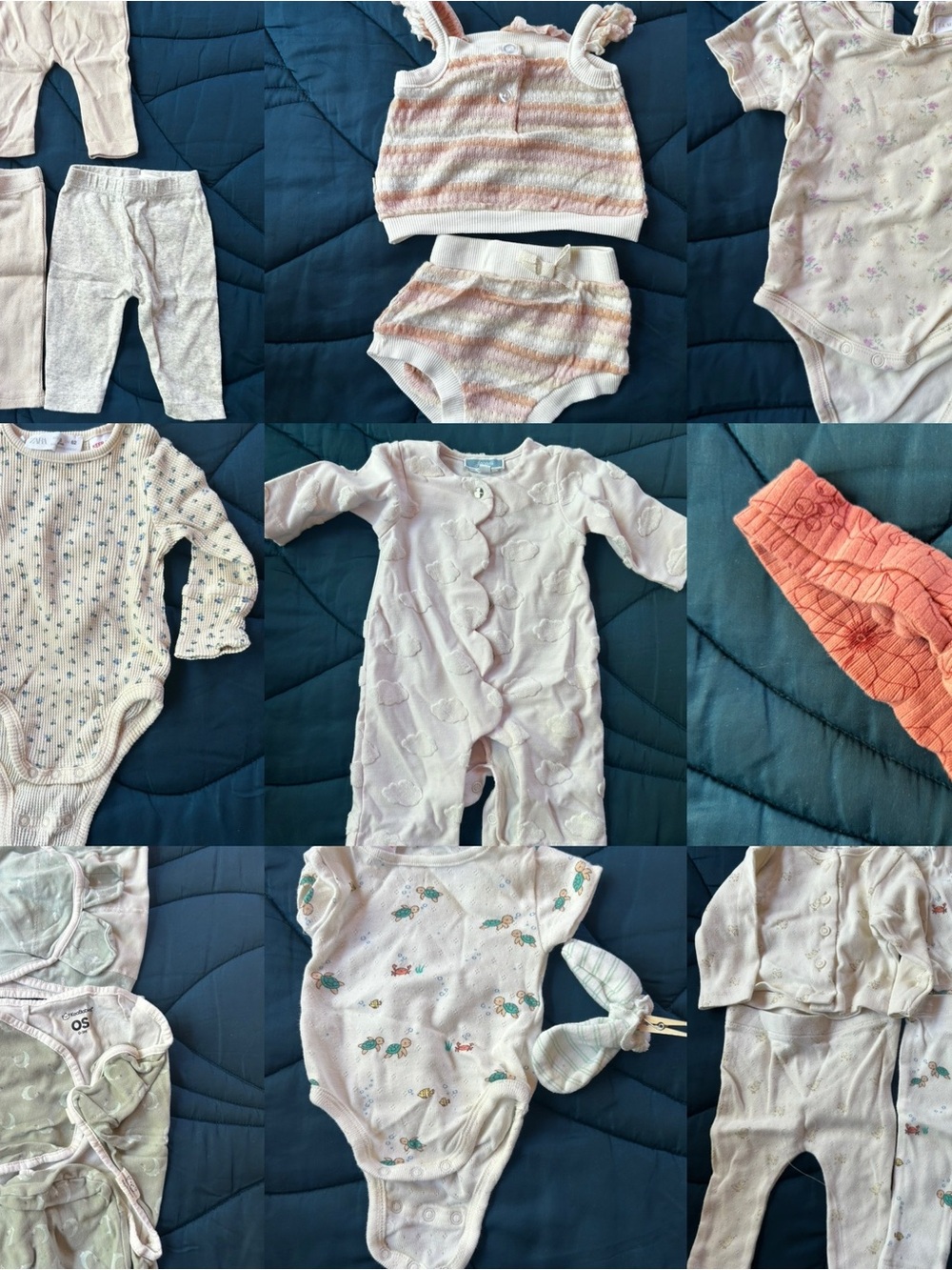HUGE LOT / BUNDLE of 27 newborn - 6 months baby girl clothing pieces! EUC!!!!